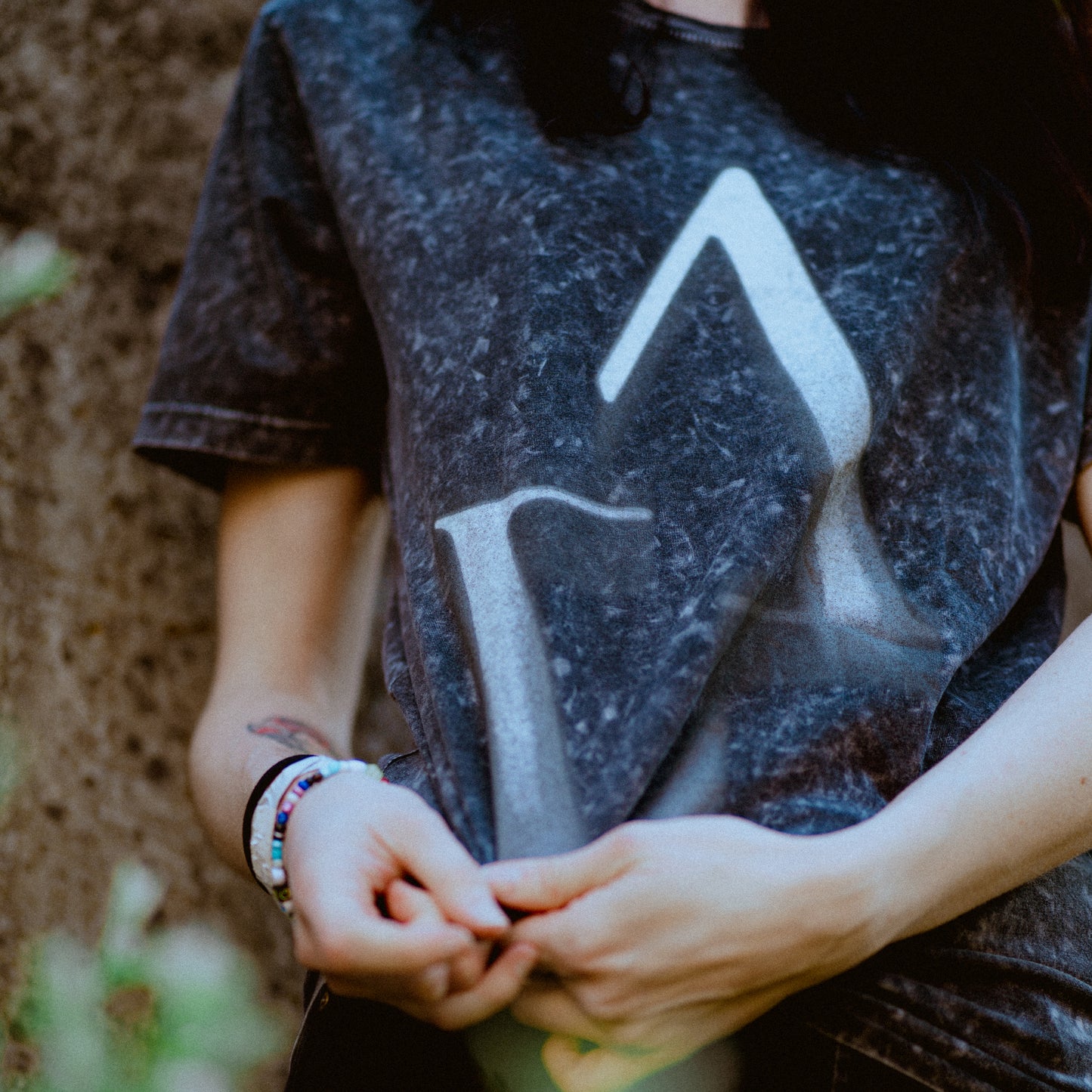 Acid Wash Fading Symbol T-Shirt